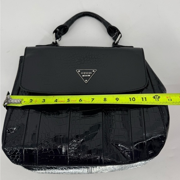 Guess Embossed Bay View Satchel Top Handle Croc Purse - Picture 14 of 15